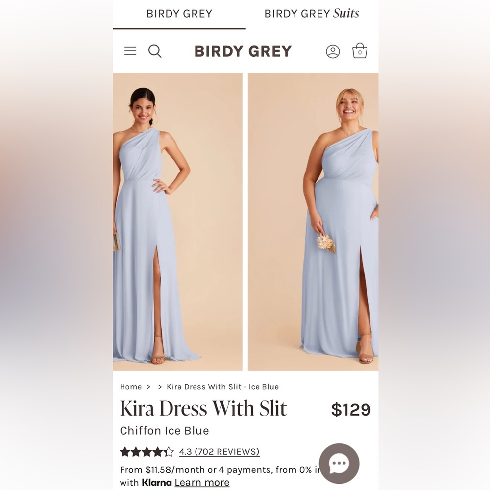 Birdy Grey Kira Dress in Ice Blue